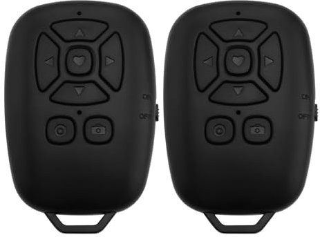 OTOTEC 2 Pezzi Telecomando Mobile Bluetooth Otturatore Clicker Applicazione Mobile Scorrimento Pagina Senza Fili Flipper Otturatore Fotocamera Pulsante Selfie Remoto Telecomando