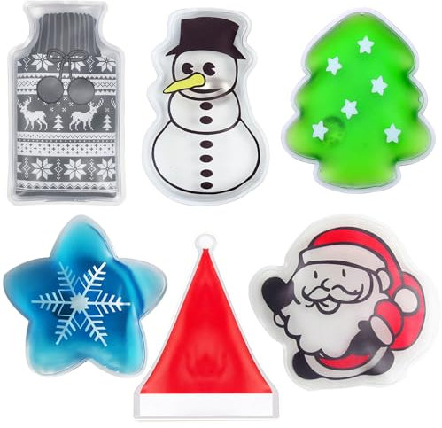 6 Stück Taschenwärmer Wiederverwendbar, Weihnachts-Handwärmer, Hand Warmer für Kinder Erwachsene, Taschen Wärmer, Bietet 1–2 Stunden Wärme, Wärmekissen für Kaltes Wettern, Reisen