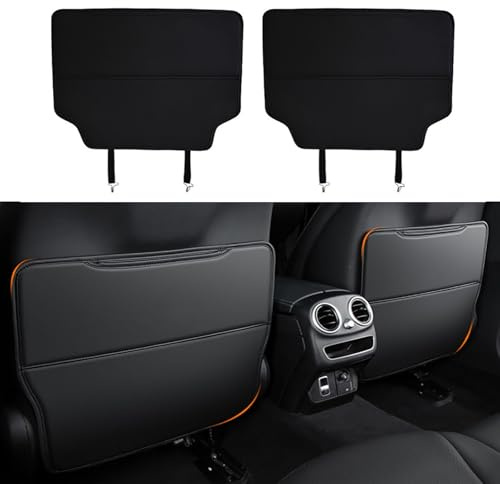 Wtwtg 2 Stück Auto Rückenlehnenschutz für Defender/Freelander/Discovery 1 2 3 4 5 / Discovery Sport 1 2, Pad Schmutzabweisend Auto Rückenlehne Schutz Mit Aufbewahrungstasche,- Black