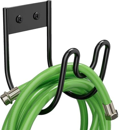 Wall Garden Hose Holder, Heavy Duty Cast Iron Garden Hose Holder, Garden Hose Holder Wall Mount for 100/110/150 FT Water Hose Extension Cords Vacuum Hose, Hosepipe Holder