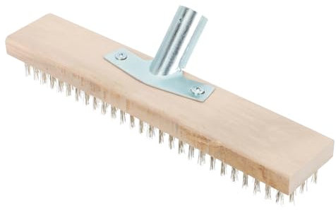 VILLFUL Reinigungsbürste Ohne Griff Moosentfernerbürste Aus Kupfer Stahldraht 30cm Garten Unkrautbürste Für Hof Und Außenreinigung Stabiles Textil Holz Material