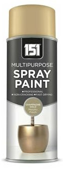 GSV Essentials 400ML Champagne Gold Metallic Spray Pain, Quick Drying Formula, Lightweight Design And Easy-To-Handle, Long Lasting Protection, Versatile Uses, (1PCS)