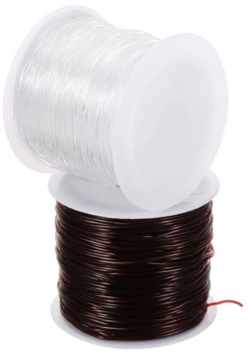 ADOCARN 2rotoli Corda Elastico Trasparente Per Creazioni Fai Te Di Filo Elasticizzato Per Bracciali e Perline Resistente e Durevole Per Gioielli e Decorazioni