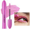 GL-Turelifes Colorful Mascara Bunte Fasermascara Charmante,dicker Pinsel,Curling, langlebige Mascara mit dicken und langen Wimpern, wasserdicht und wischfest (#2 Rosa, Stück)