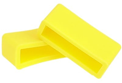 KOCKSHION Anneaux En Silicone 22 Mm Pour Bracelet De Montre, Boucle Mobile Jaune, Accessoires Pour Montres Connectées, Lot De 2 Pièces, Compatibles Bracelets Extensibles, Solide Et Flexible
