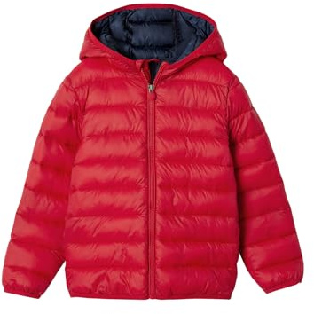 Vertbaudet Jungen Light-Steppjacke mit Kapuze und Recycling-Polyester rot 140