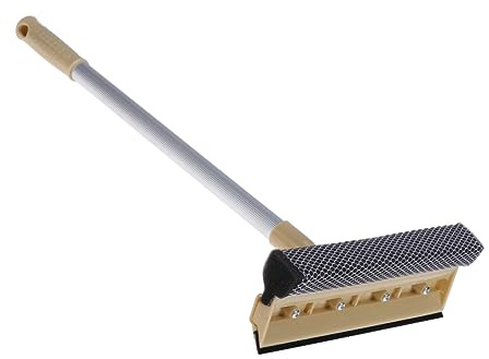 iplusmile Limpiador Extensible para Cristales Escobilla de Goma, Mango Telescópico de Aluminio, Absorbe Agua Completamente Marcas para Limpieza en Hogares y Edificios Altos