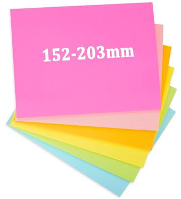Agoer 6 X 8 in Extra Groß Haftnotizen 6 Blöcke, Klebezettel 203x152mm,Wiederverwendbar Selbstklebende Notizzettel Sticky Notes Large zum Erstellen Liste für Büro, Studie, Hause - 50 Blatt pro Stück