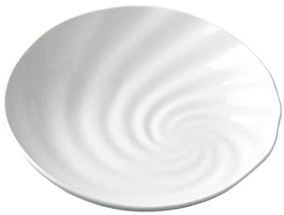 Piatti Moderni Piatto freddo creativo da 8 pollici for cucina d'albergo, di forma irregolare, bianco puro, rotondo, fusione speciale cinese Piatto Fondi(8 in)