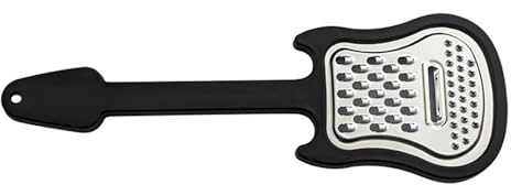 ZAYIUKI Rallador de queso de acero inoxidable resistente, diseño de guitarra, triturador de alimentos de mano con agarre cómodo para uso en la cocina