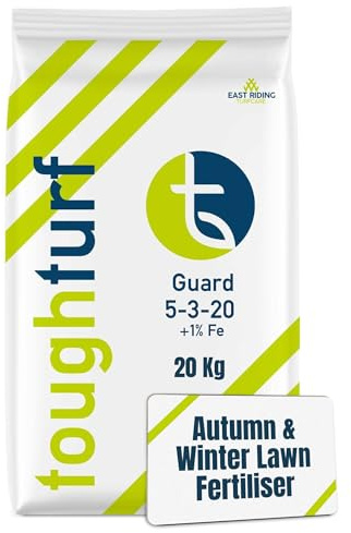 ToughTurf Guard Autumn/Winter Lawn Fertiliser - 20kg Bag - Autumn Lawn Feed & Grass Feed – Thickens Lawns, Strengthens Roots, Weed & Moss Control – Safe for Children & Pets – 20kg Covers 600m²