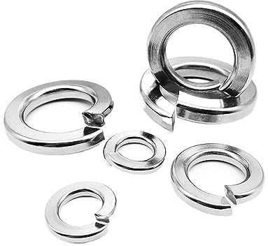 Arandela de resorte, Arandelas elásticas de acero inoxidable, color plata, varios tamaños, paquete 10 a 100 unidades(100PCS 8#)