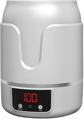 Enfriador de vino eléctrico portátil, decantador ultrasónico con forro de acero inoxidable, temporizador de 5 preestablecidos, pantalla digital, ideal para los amantes del vino tinto y blanco
