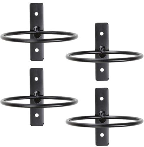 AwnsIMfreien Estante de Pared para Plantas, Paquete de 4 Soportes para Plantas de Pared, Anillos para macetas de 6 Pulgadas para Uso en Interiores y Exteriores, Estante de Hierro Resistente, Colgador