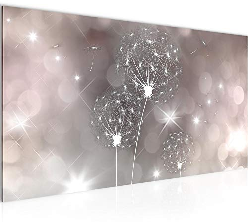 Runa Art Wandbild Pusteblume 1 Teilig 100 x 40 cm Modern Bild auf Vlies Leinwand Abstrakt Wohnzimmer Schlafzimmer Rosa Rosa 206712c