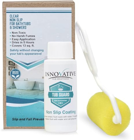 Tub Guard Non Slip Clear Bathtub and Shower Grip Coating for Bathtubs to Prevent Slips and Falls - Environmentally Friendly Fast Drying (Packaging May Vary)