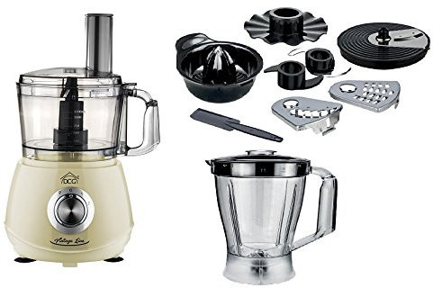 DCG - Robot Tritatutto Da Cucina 800w Mixer Elettrico, Multifunzione Vintage. Colore Beige (KM6320C)