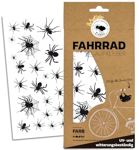 Spinnen Aufkleber krabbelfreudige Spinnen als Bike Aufkleber Set für Fahrrad ✓ Top Aufkleber ✓ | D00021
