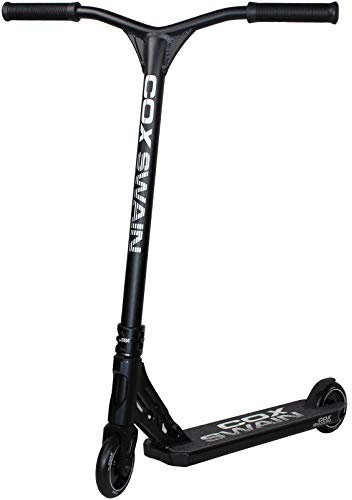 Cox Swain Aluminium Stunt Scooter V-120 Pro mit 110mm Rollen ABEC9 Lager ALU Rollen Heavy Quality!, Colour: Black