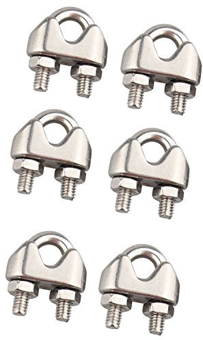 Futheda 6 pz in acciaio INOX 304 sella morsetto cavo clip per 4 mm fune