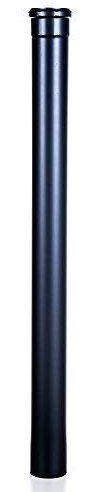 Canna fumaria in acciaio inox preverniciato nero L 1000mm (DN 100)