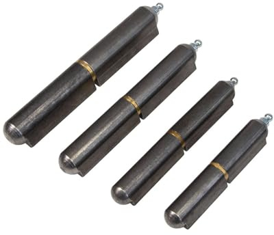 Gedotec Charnière de porte en acier à souder - Longueur : 120 mm - Fabriquée en Autriche - Roulettes avec graisseur - Charnières d'armoire et de meubles pour meubles en acier