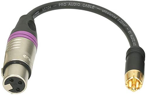 Klotz XLR Cinch/RCA adapter (XLR fm auf RCA male)
