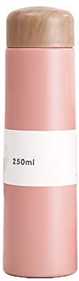 1 bouteille d'eau portable en acier inoxydable de petite taille, rose, 250 ml
