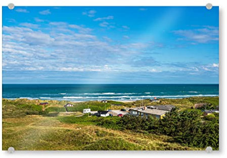 artboxONE Acrylglasbild 45x30 cm Natur Strand und Düne in Tornby - Bild hirtshals düne dünengras
