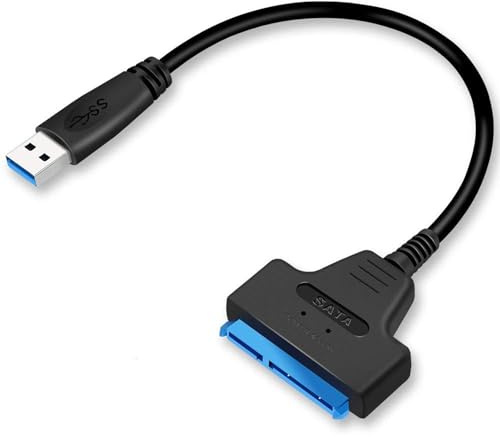 MIAOERJING SATA to USB 3.0 Cable, USB to SATA III Hard Drive Adapter for 2.5 Inch SSD & HDD Data Transfer, Support UASP (SATA to Type-A)