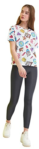 Trendyol Kvinnors antracit ljus disco stickade tights leggings, XS