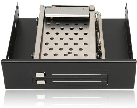 SSD HDD Interna SATa Rack Cage para 2.5in SDD, HDD, Carcasa de Disco Duro Compatible con SATa I/II, 6Gbps Dual Bay SATa II Mobile Rack Cage para , OS X