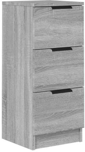 vidaXL Aparador de Armario Auxiliar Mueble Consola Almacenamiento Teléfono Salón Sala de Estar en Casa Habitación Madera Contrachapada Gris Sonoma