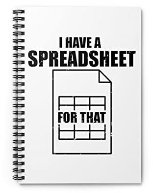 Spiral-Notizbuch, witzig, mit Spreadsheet für Buchhaltung, Wortspiel, humorvolle Buchhaltung, Einheitsgröße