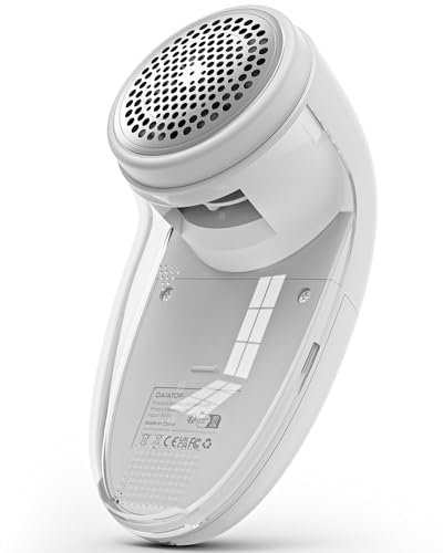 gaiatop GAIATOP - Rasoio per tessuti, per vestiti e mobili, alimentato tramite USB o a batteria, per rimuovere pelucchi e pelucchi, colore: bianco
