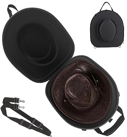 Dorccsi Hut-reiseetui Für 8 Huttaschen Eva Verstellbar Cowboyhut-reiseetui Mit Schultergurt Griff Reißverschluss Hutschachteln Tragbares Hutetui Für Unterwäsche Socken Huttasche Cowboyhut-reiseetui
