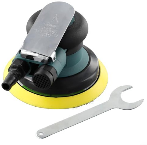 Lijadora orbital aleatoria de aire, lijadora de aire de 5 pulgadas, 10000 rpm, herramienta de pulido, amoladora orbital para moler trabajos de madera de coche
