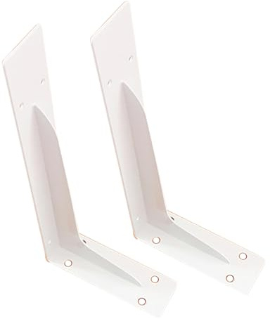 2pcs Équerre Étagère de Fixation Charge Lourde,Supports Murale Robuste,Support cloison D'étagère Flottant Angle droit,avec Vis et Ancrages Assortis,Capacité de Charge 200-300kg (392mm×145mm,white)