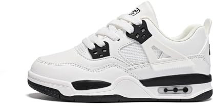 Adoff Basketballschuhe für Kinder, Freizeitschuhe, Brettschuhe, Sportschuhe für Studenten, Kinderschuhe (weiß schwarz,33)