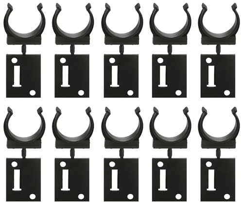 cyclingcolors 10x Gancio per battiscopa zoccolo cucina universale clip piedini zoccalatura plastica zoccolino, Ø 28mm
