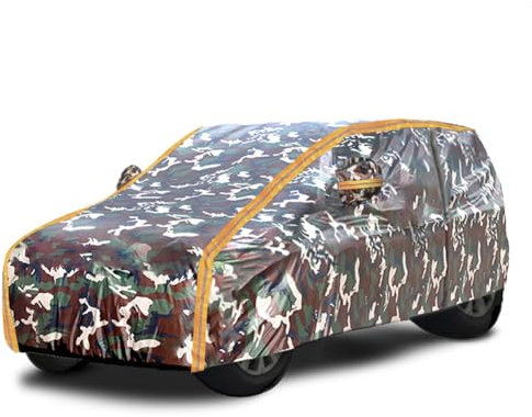 Autoabdeckung Für FIAT 500 500X 500C 500E 500L | Wasserdicht Atmungsaktiv Allwetter Outdoor Vollgarage Regen Sonnenschutz HXQSL(Camouflage,500X)