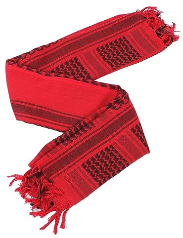 LIFKOME 1stück Taktische Arabische Outdoor-schal Verdickter Wüstenschal Für Herren Rot Und Schwarz Vielseitig Als Sonnenschutz Oder Halstuch Einsetzbar Für Outdoor-aktivitäten Und