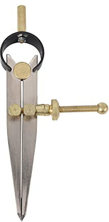 Contencinty Herramienta giratoria de cuero para manualidades, divisor de alas ajustable, de acero, herramienta giratoria de cuero, divisor de alas, espaciador, brújula, enredadera de borde