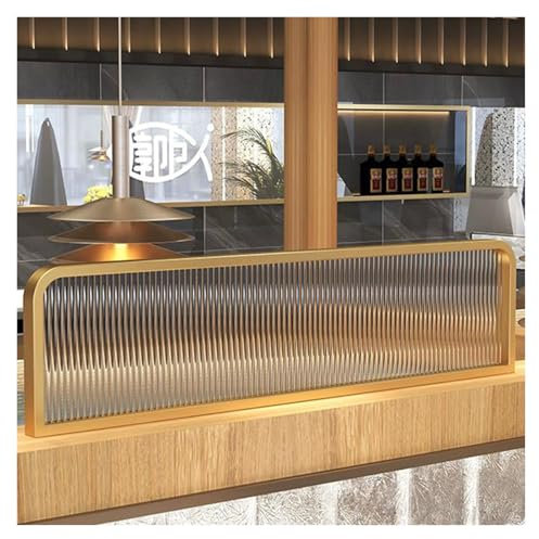 ZMJGLL Restaurant Gestreiftes Glas Dekorative Trennwand Gitter, Halb-Privatsphäre Essbereich Dekorative Trennwand für Büro Restaurant Hotel Restaurant Tisch (100x30x3cm)