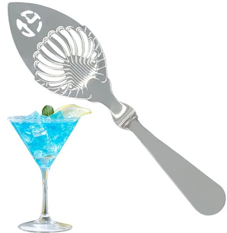 Absent Spoon - Absinthe Spoon, Absinthe Spoon With Hollow Design | Cocktail Glass Cup Drinking Filter, Stainless Steel Slotted Serving Spoons, For Restoration