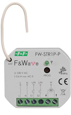 Radio roller shutter controller 230V for box fi60 100-265V AC/DC multi-function flush mount FW-STR1P-P f&f 5902431670959