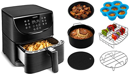 COSORI Friteuse sans Huile 3,5L, Friteuse à Air Chaude avec 11 Programmes, Fonction de Maintien au Chaud & Préchauffage & Accessoires de Friteuse sans Huile 3,5 Litre