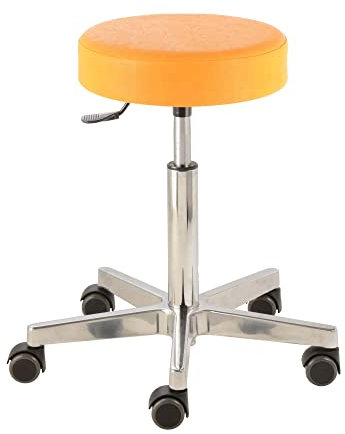 Prova Nova GmbH Roll- und Drehhocker Lille 4441, Sitzhöhe ca. 51-71 cm, Polsterdekor:Dekor mais