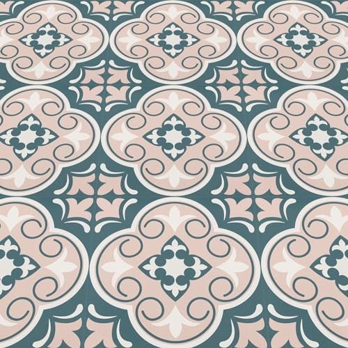 Peel and Stick Floor Tiles Self Adhesive Floor Tile Vinyl Flooring Waterproof for Kitchen Living Room and Bathroom DIY Flooring Green 30x30cm 10pcs(11.8 x 11.8 inches)