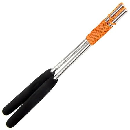JD Pro Aluminium 'Metal' Diabolo Handsticks, Fitted With Super Smooth String - Pro Diablo Sticks With Cascade Sticker (Silver)